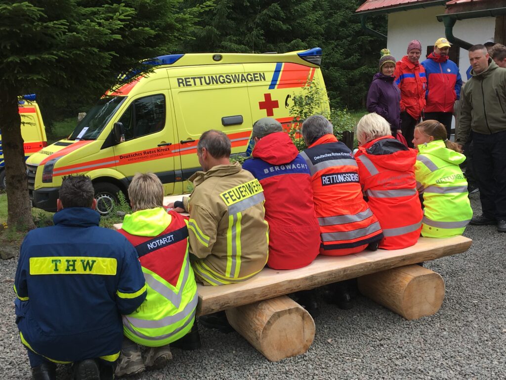 Retter üben am Falkenstein
